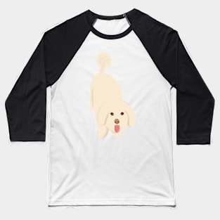 Happy Dog Face Baseball T-Shirt